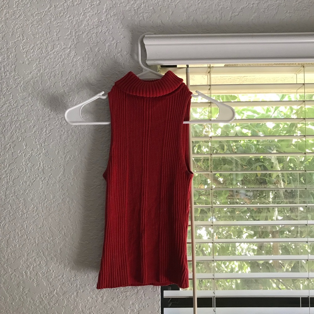 Red turtleneck